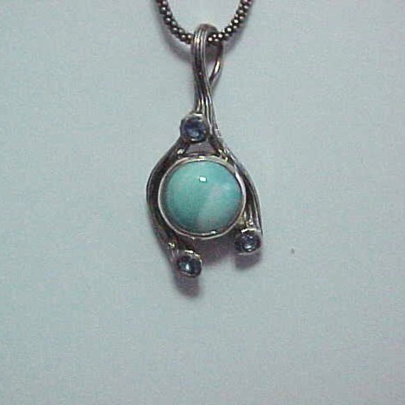 Marahlago Larimar Sterling Silver Odessa Necklace